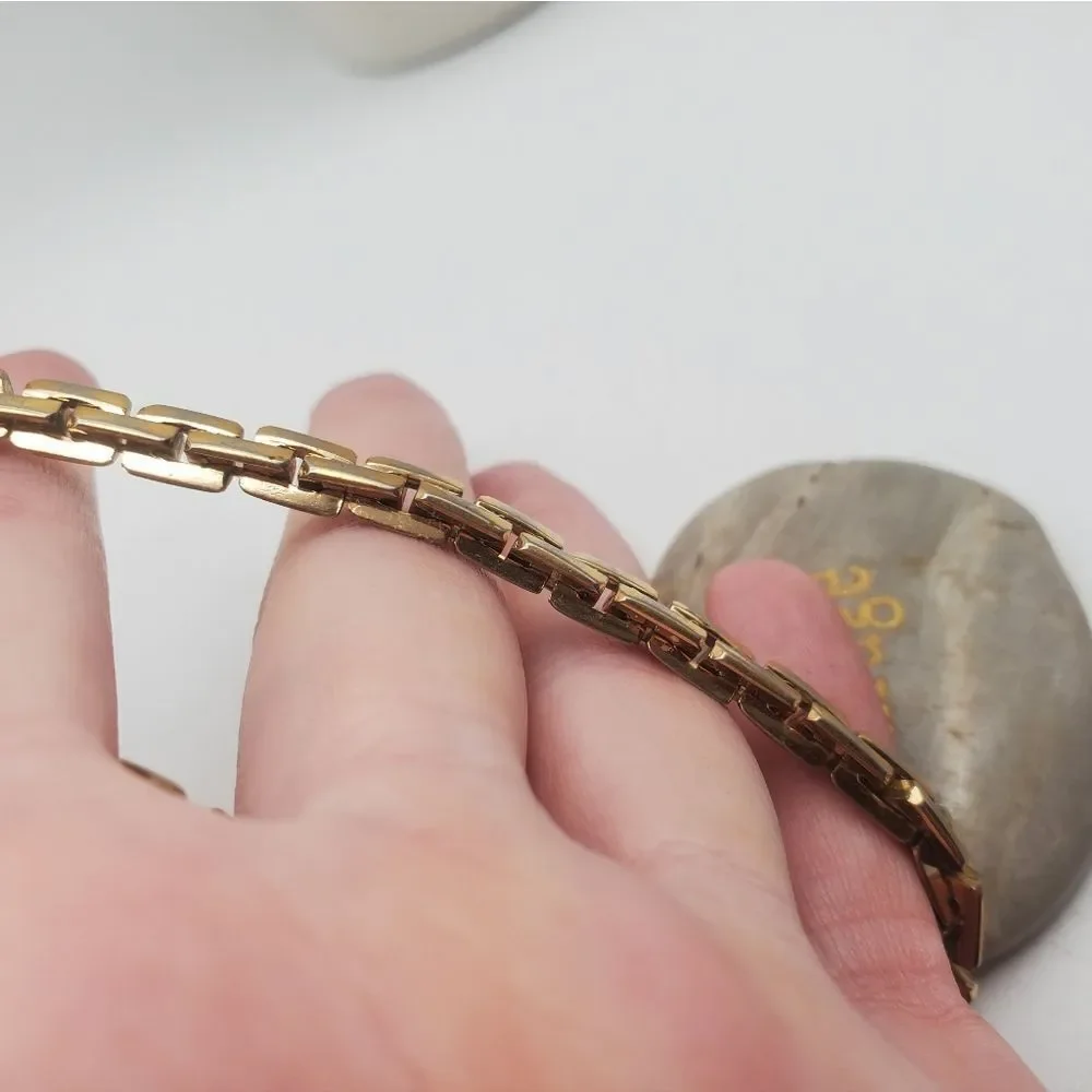 Artisan Gold toned cuban‎ link bracelet